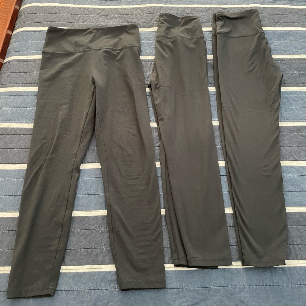 Three pack black zobha leggings
